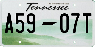 TN license plate A5907T