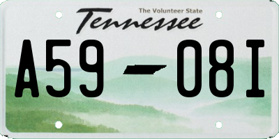TN license plate A5908I