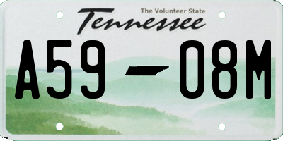 TN license plate A5908M
