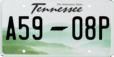 TN license plate A5908P