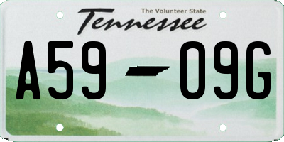 TN license plate A5909G