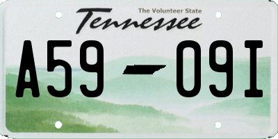 TN license plate A5909I