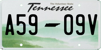 TN license plate A5909V
