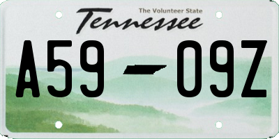 TN license plate A5909Z