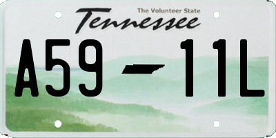 TN license plate A5911L