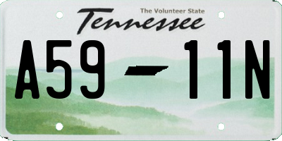 TN license plate A5911N