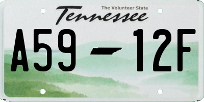TN license plate A5912F