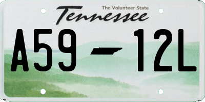 TN license plate A5912L