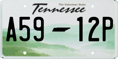 TN license plate A5912P