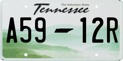 TN license plate A5912R