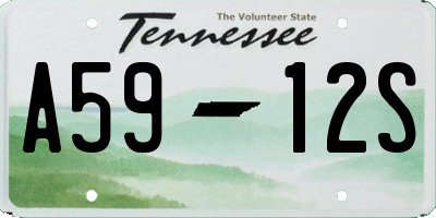 TN license plate A5912S