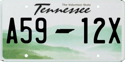 TN license plate A5912X