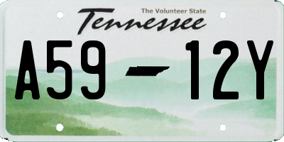 TN license plate A5912Y
