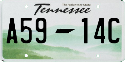 TN license plate A5914C