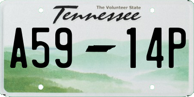 TN license plate A5914P