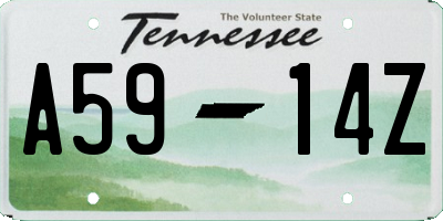 TN license plate A5914Z