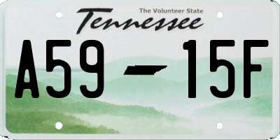 TN license plate A5915F