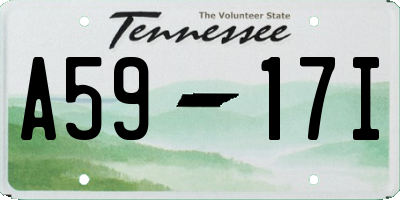 TN license plate A5917I