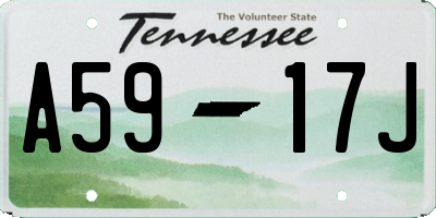 TN license plate A5917J