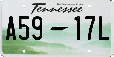 TN license plate A5917L