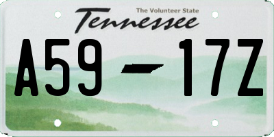 TN license plate A5917Z