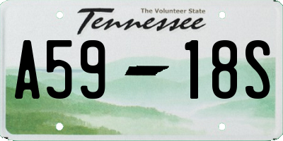 TN license plate A5918S