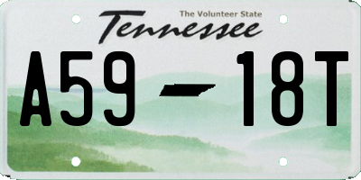 TN license plate A5918T