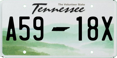 TN license plate A5918X