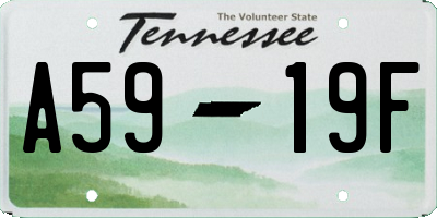 TN license plate A5919F