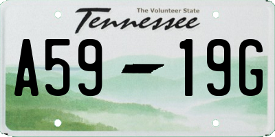 TN license plate A5919G