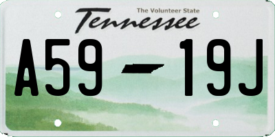 TN license plate A5919J