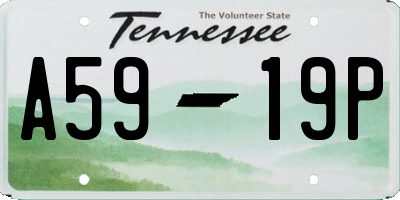 TN license plate A5919P