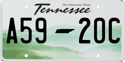 TN license plate A5920C