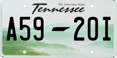 TN license plate A5920I
