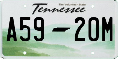TN license plate A5920M