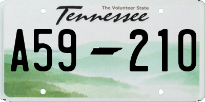 TN license plate A5921O
