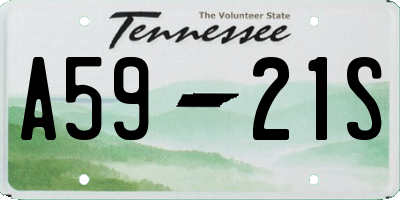 TN license plate A5921S