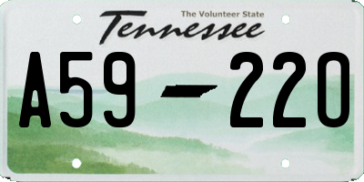 TN license plate A5922O