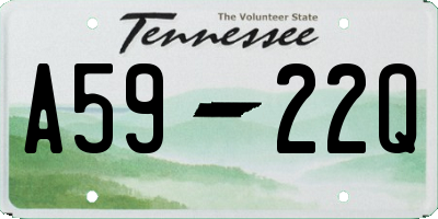 TN license plate A5922Q