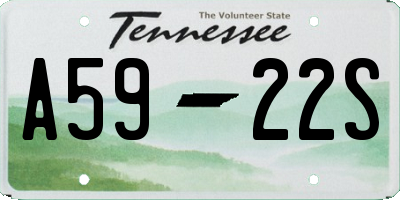 TN license plate A5922S