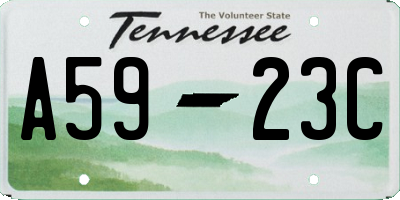 TN license plate A5923C