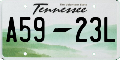 TN license plate A5923L