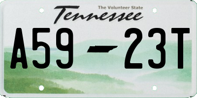 TN license plate A5923T