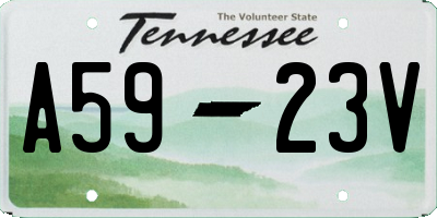 TN license plate A5923V
