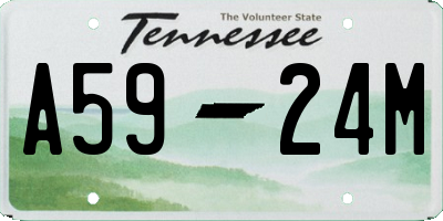 TN license plate A5924M
