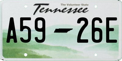 TN license plate A5926E