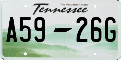 TN license plate A5926G