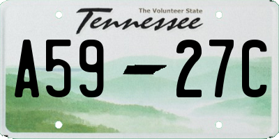 TN license plate A5927C