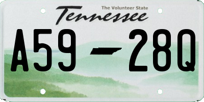 TN license plate A5928Q