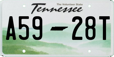 TN license plate A5928T